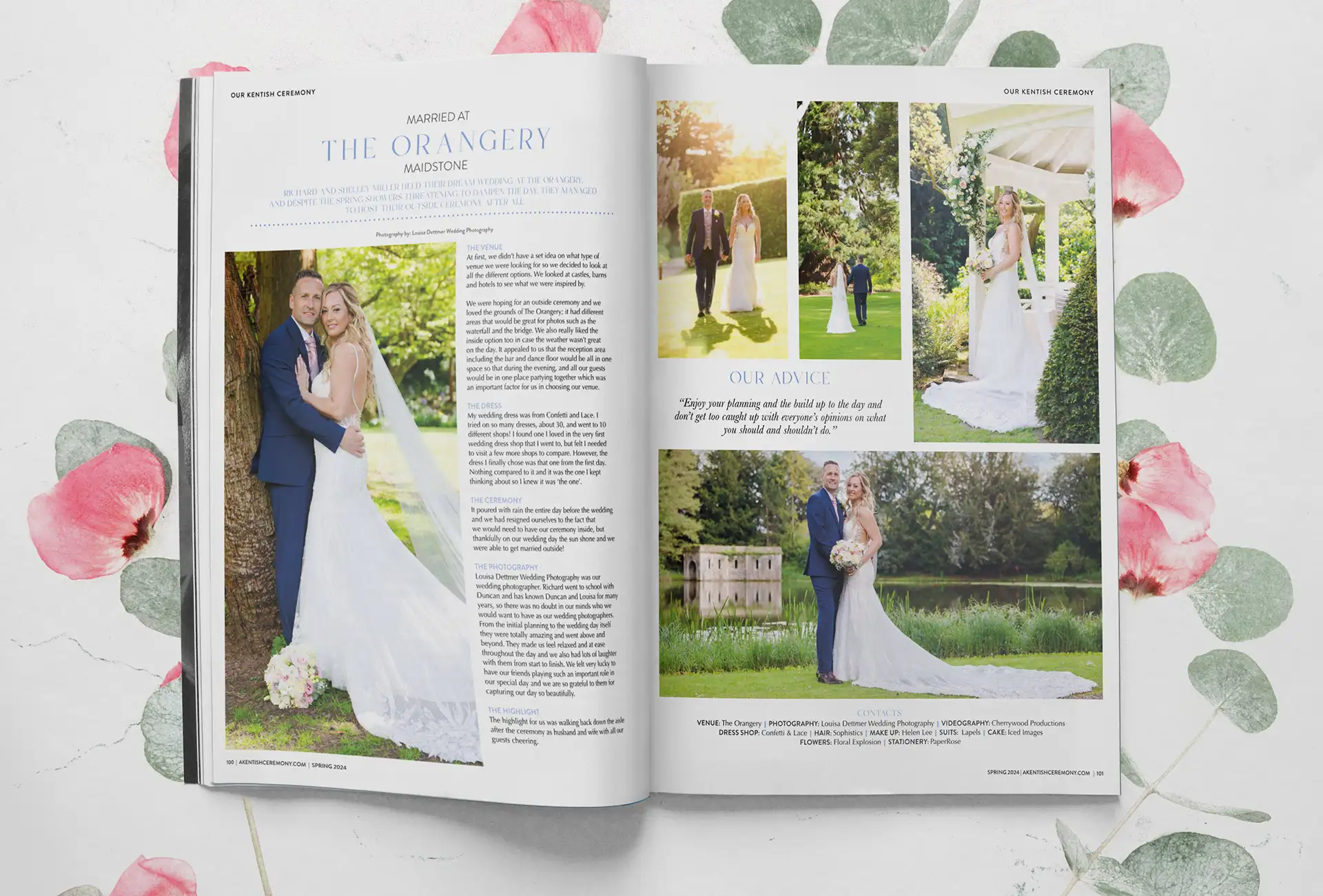 orangery wedding, kentish ceremony magazine