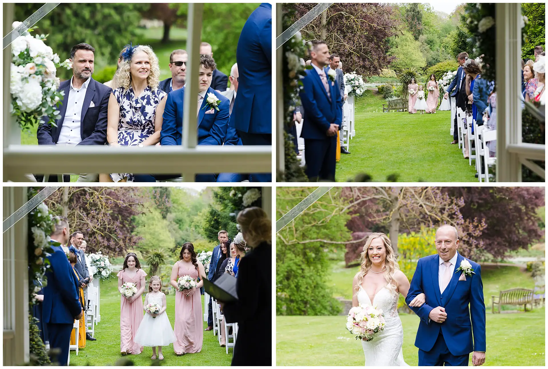 white gazebo wedding ceremony at The Orangery Maidstone