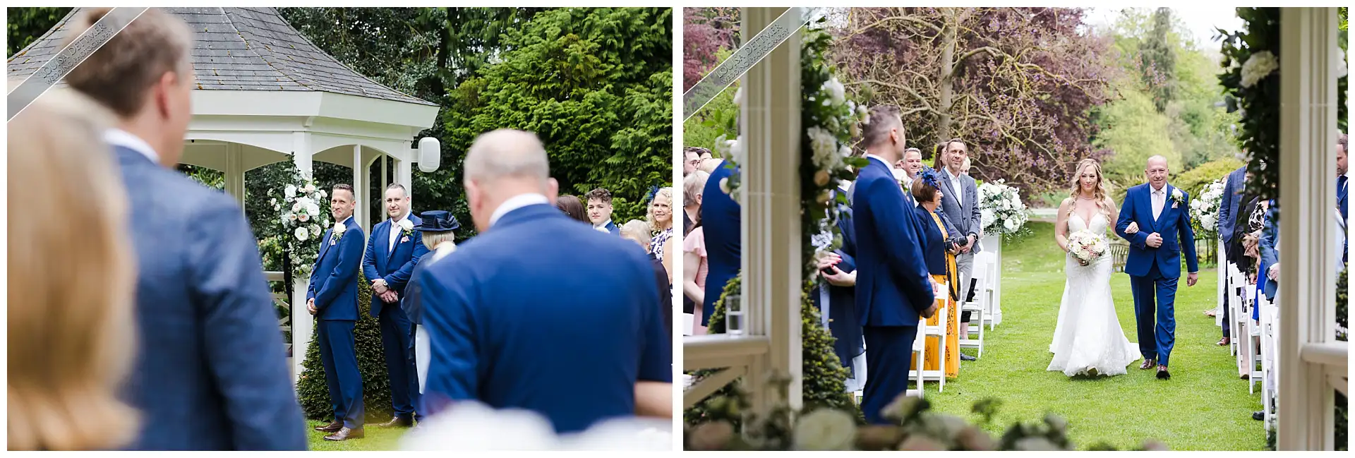 white gazebo wedding ceremony at The Orangery Maidstone