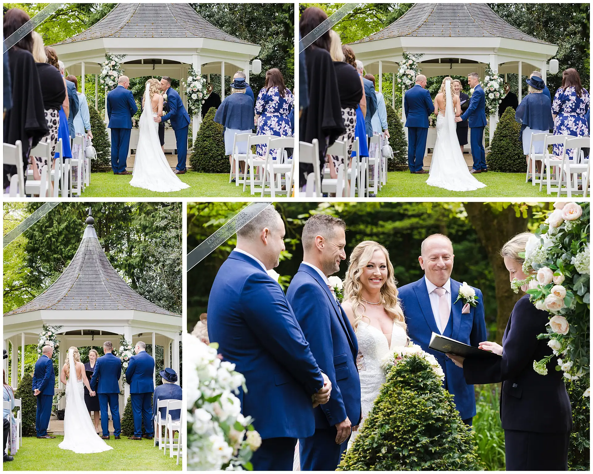 white gazebo wedding ceremony at The Orangery Maidstone