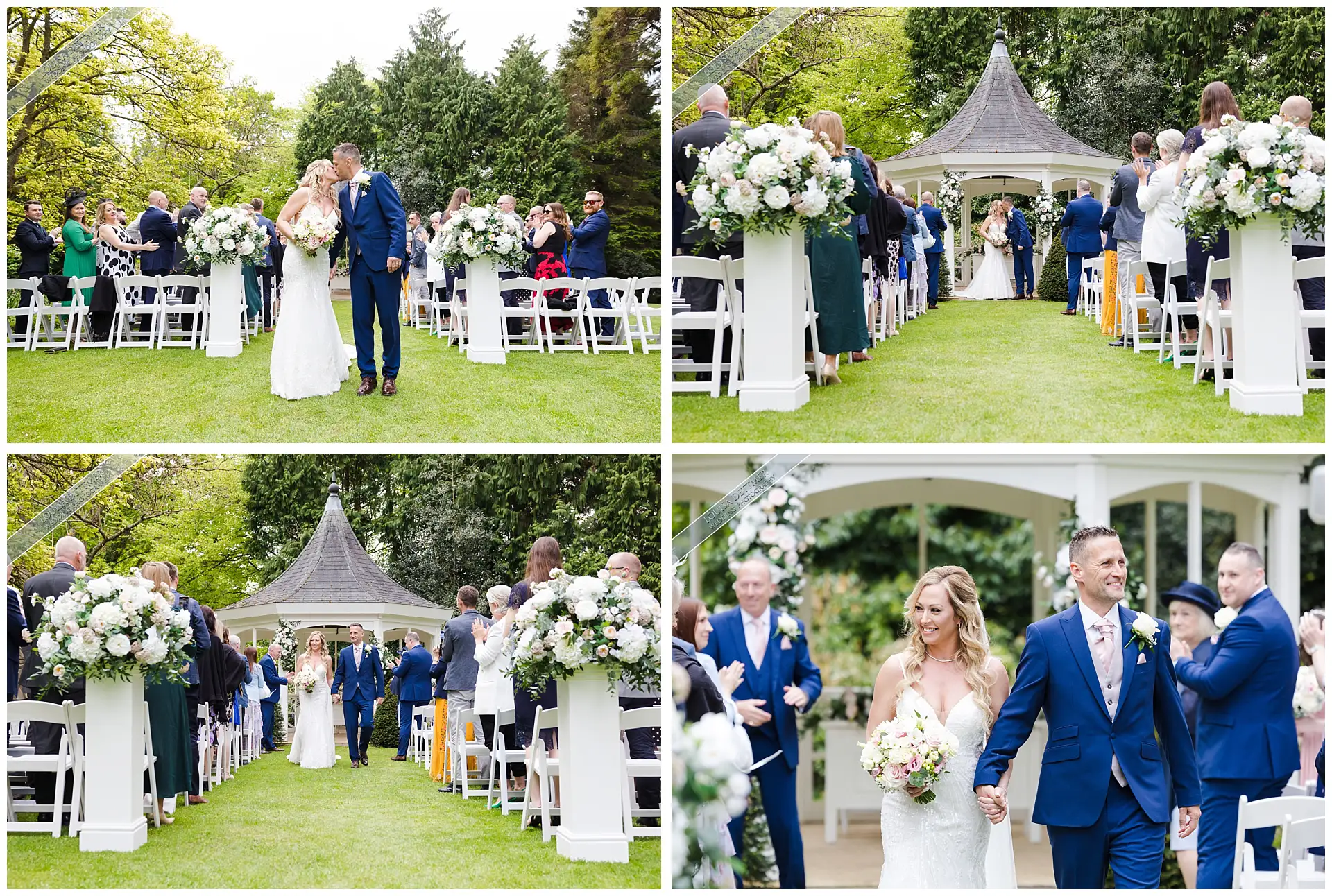 exiting the wedding ceremony, The Orangery Maidstone