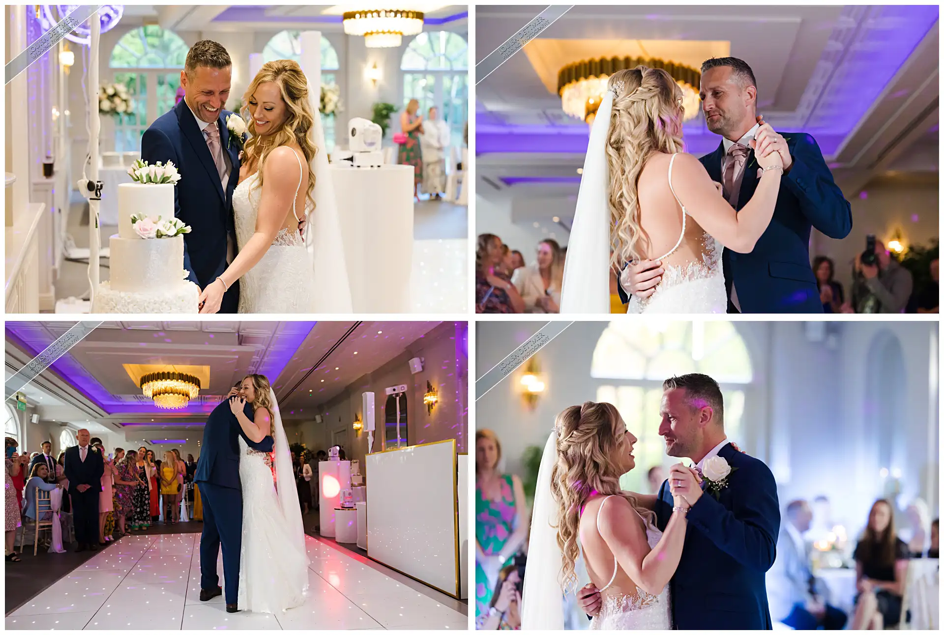 wedding first dance and cake cutting at The Orangery Maidstone