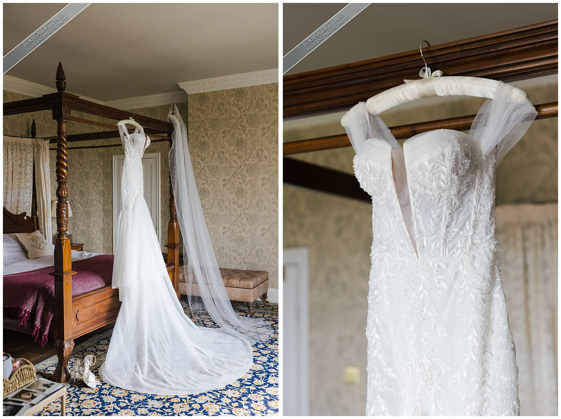 wedding dress, champneys eastwell manor