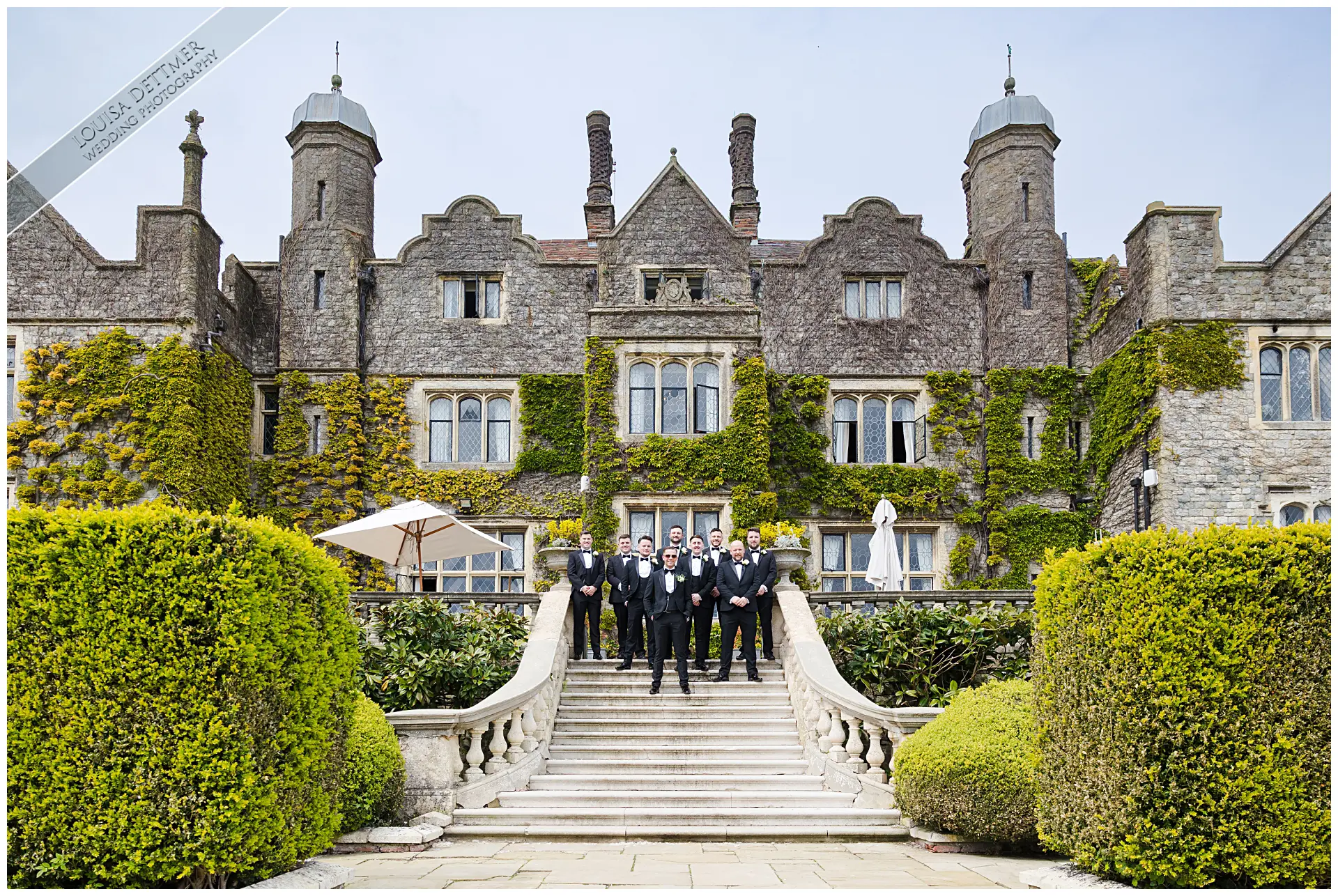 groom and his groomsmen ushers at eastwell manor