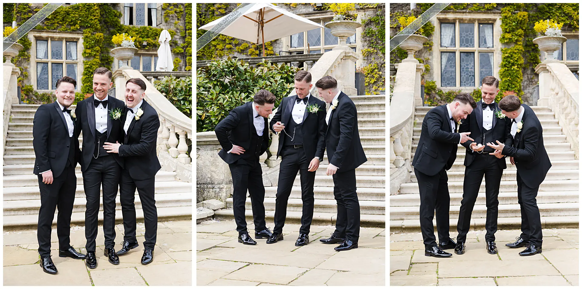 groom and his groomsmen ushers at eastwell manor