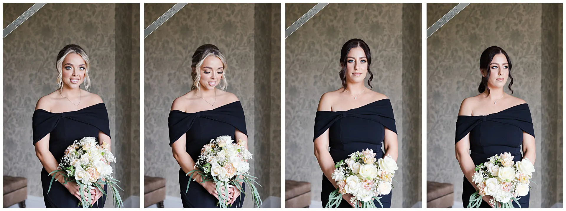 bridesmaids portraits at eastwell manor by louisa dettmer