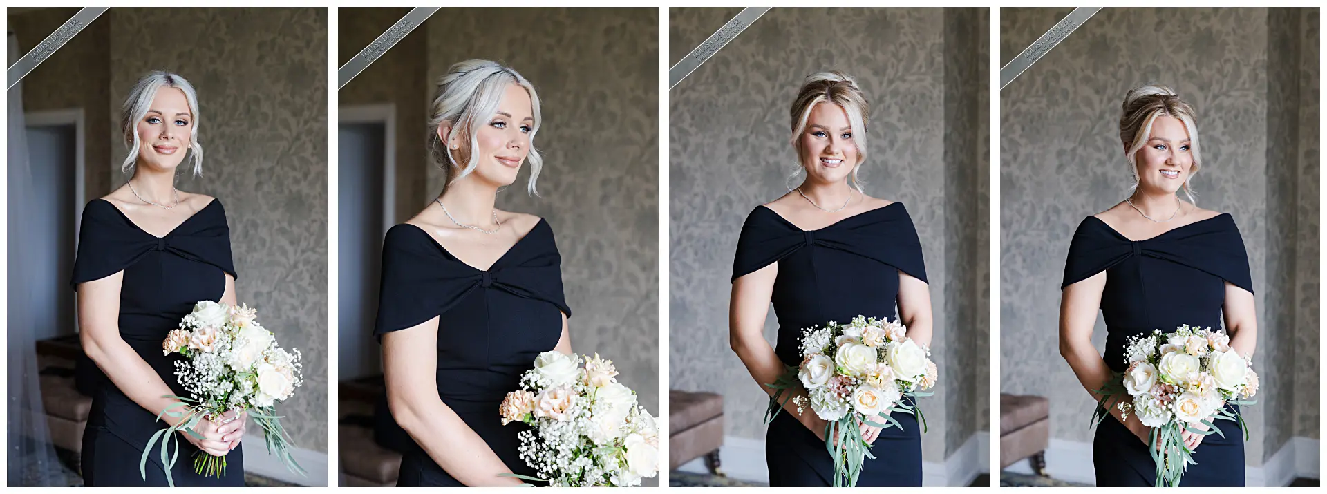 bridesmaids portraits at eastwell manor by louisa dettmer