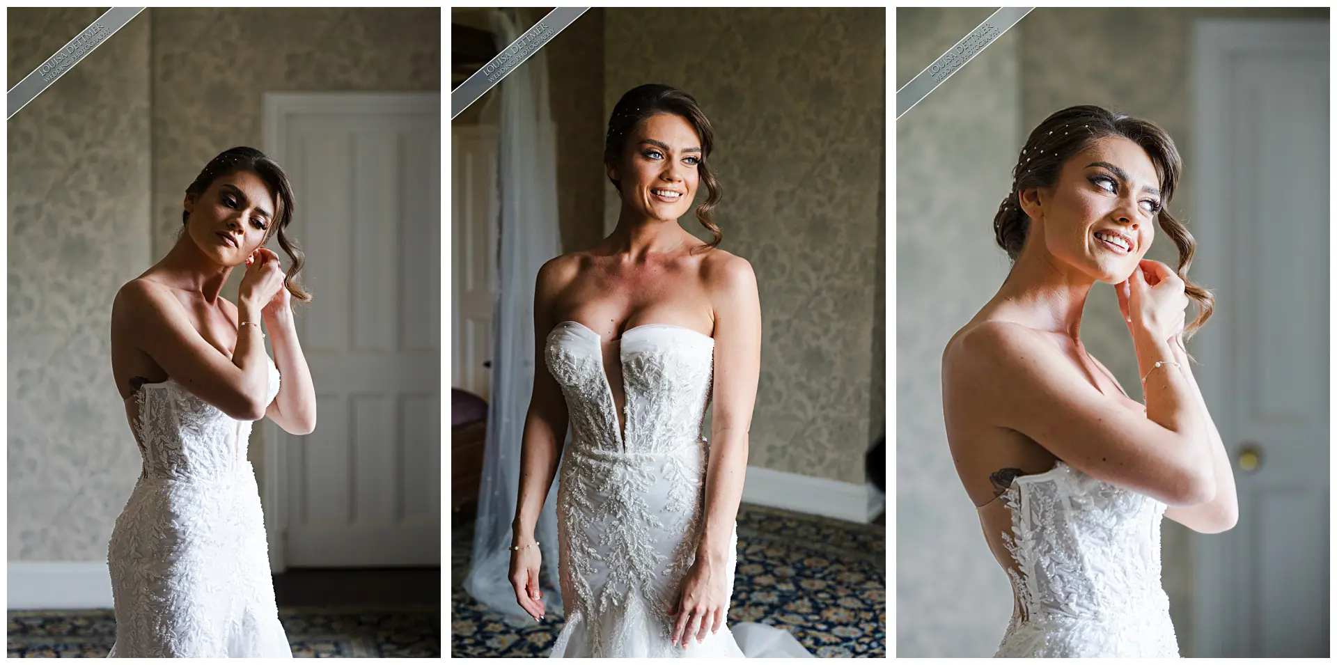 bridal portraits at eastwell manor by louisa dettmer