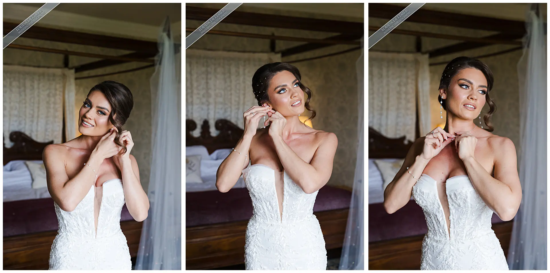 bridal portraits at eastwell manor by louisa dettmer