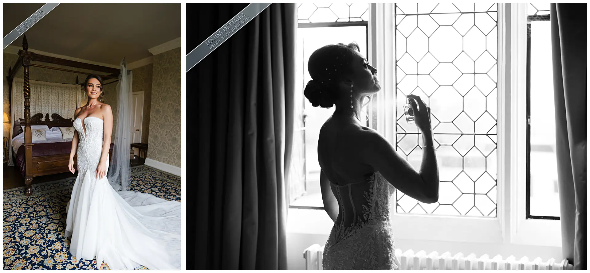 bridal portraits at eastwell manor by louisa dettmer