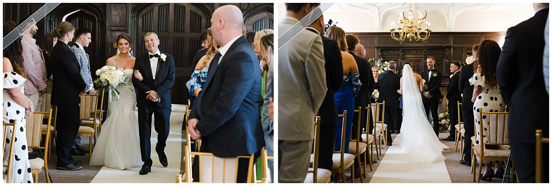 bride making her entrance, indoor wedding ceremony, eastwell manor