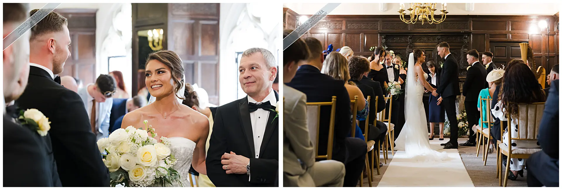 indoor wedding ceremony, eastwell manor
