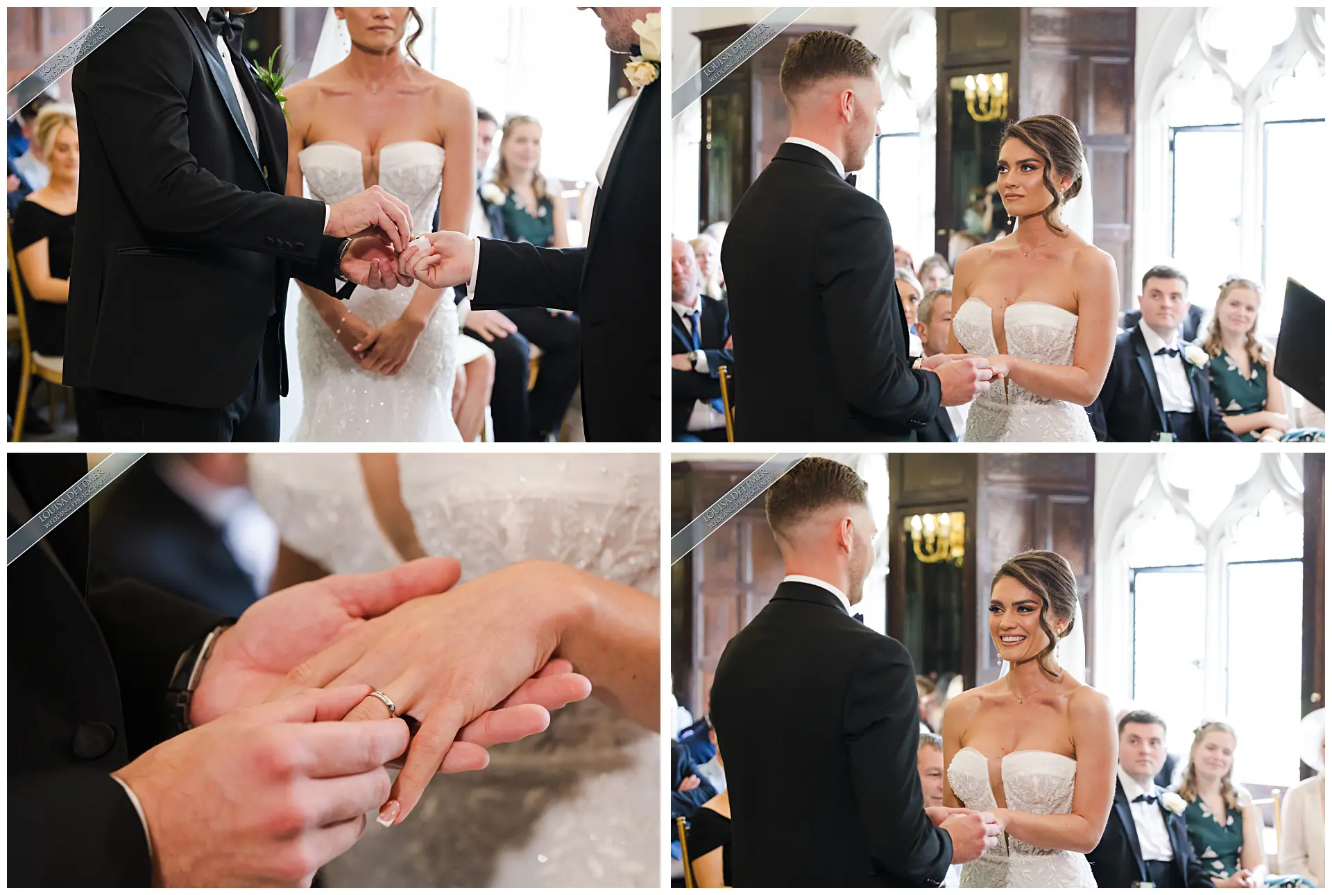 rings, indoor wedding ceremony, eastwell manor