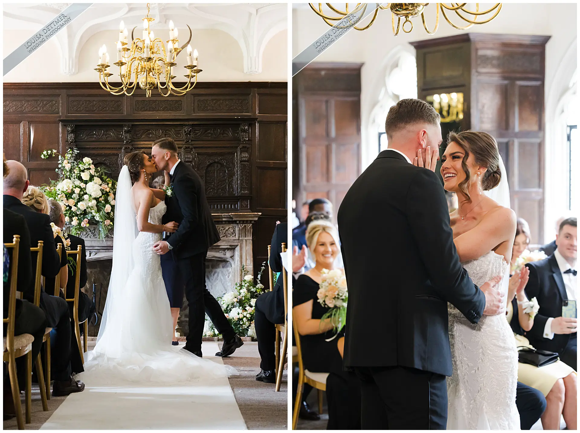indoor wedding ceremony, eastwell manor