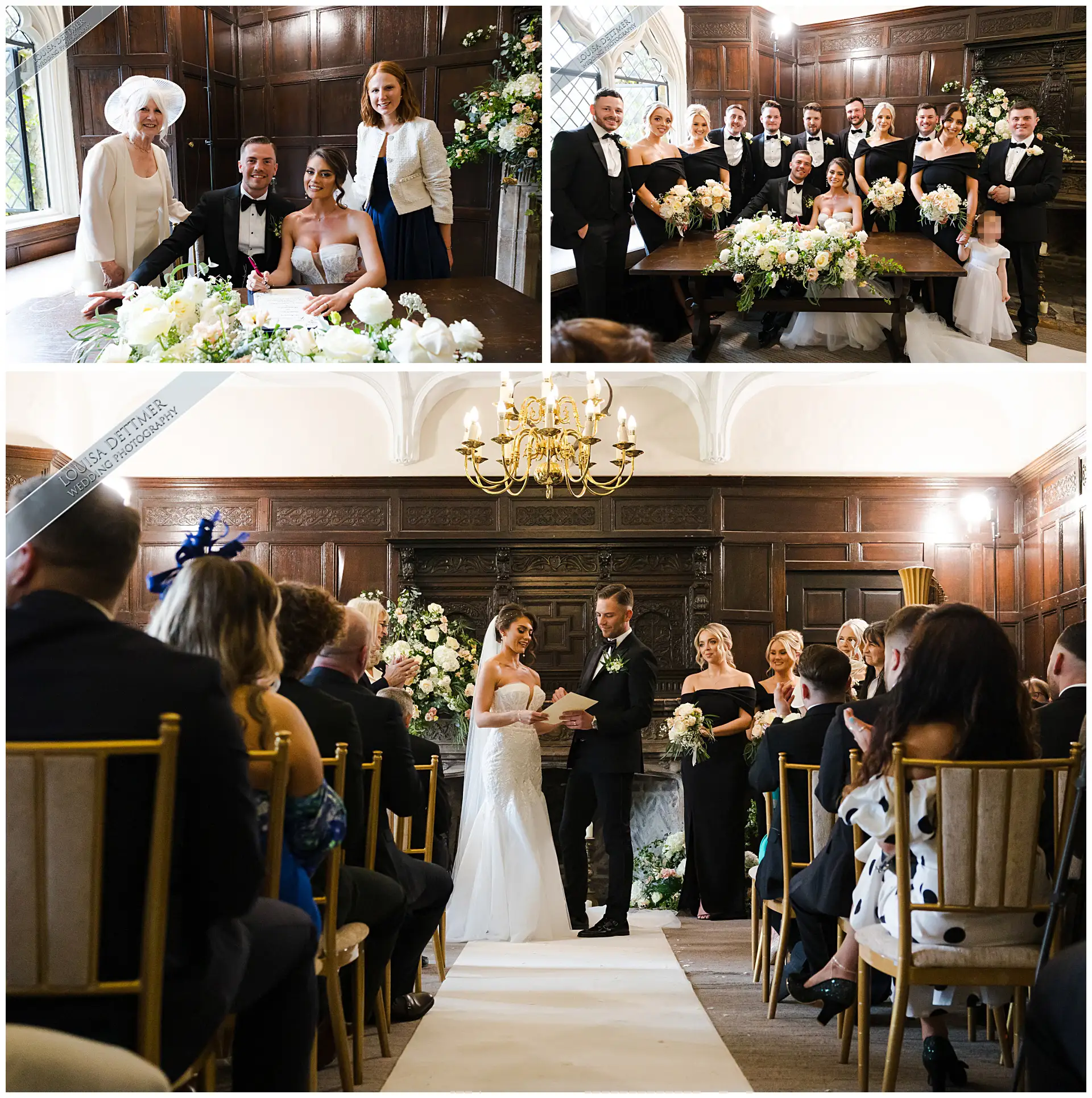 indoor wedding ceremony, eastwell manor