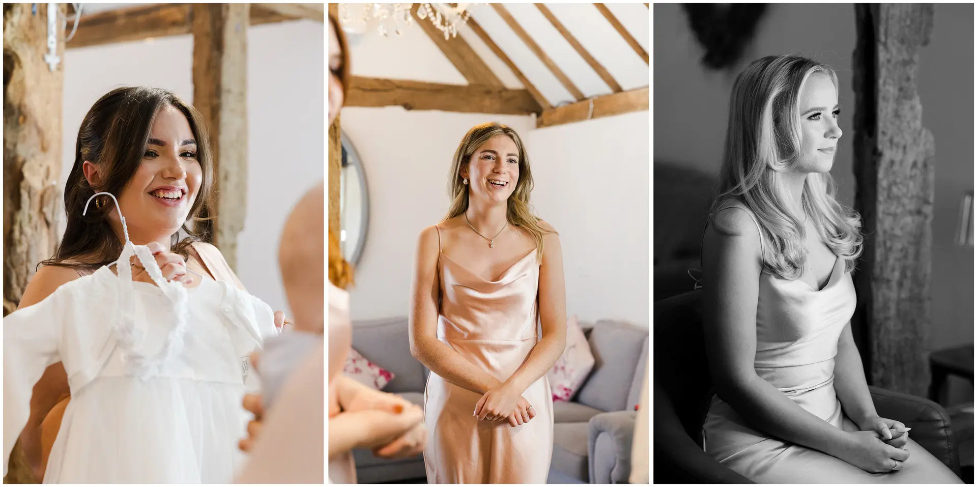 bridesmaids getting ready for a wedding