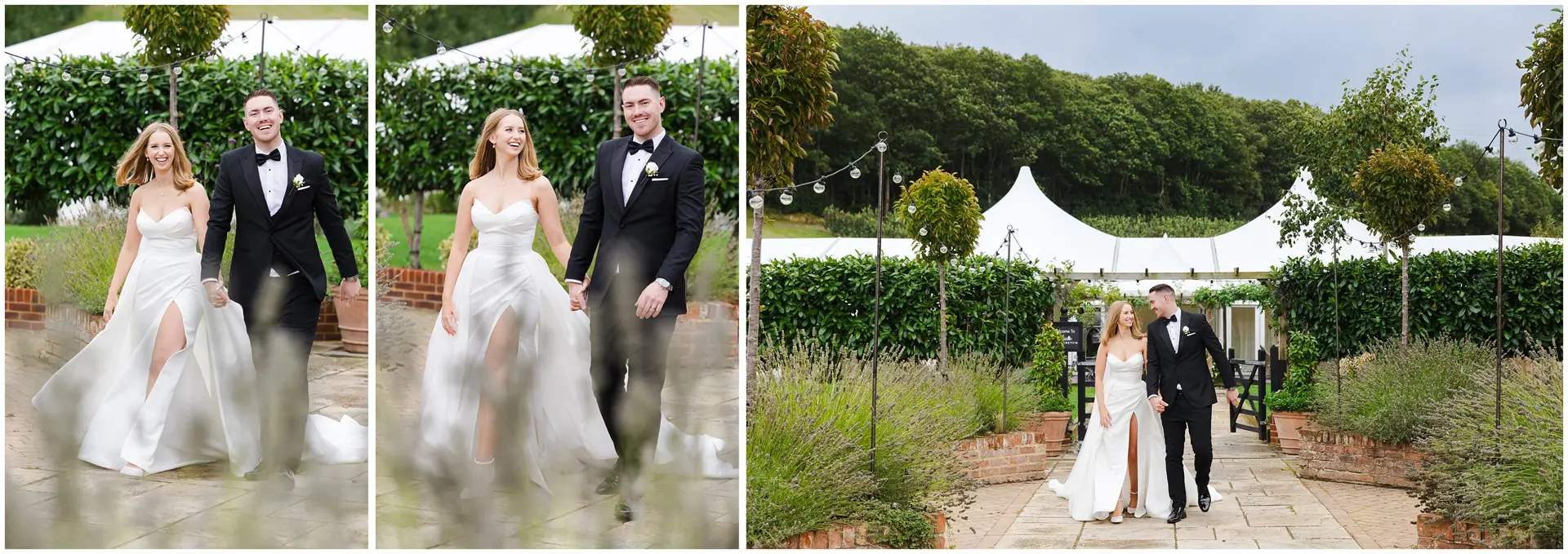 bride and groom, couples photos at The Barnyard, Rainham, Kent. Louisa Dettmer Photography
