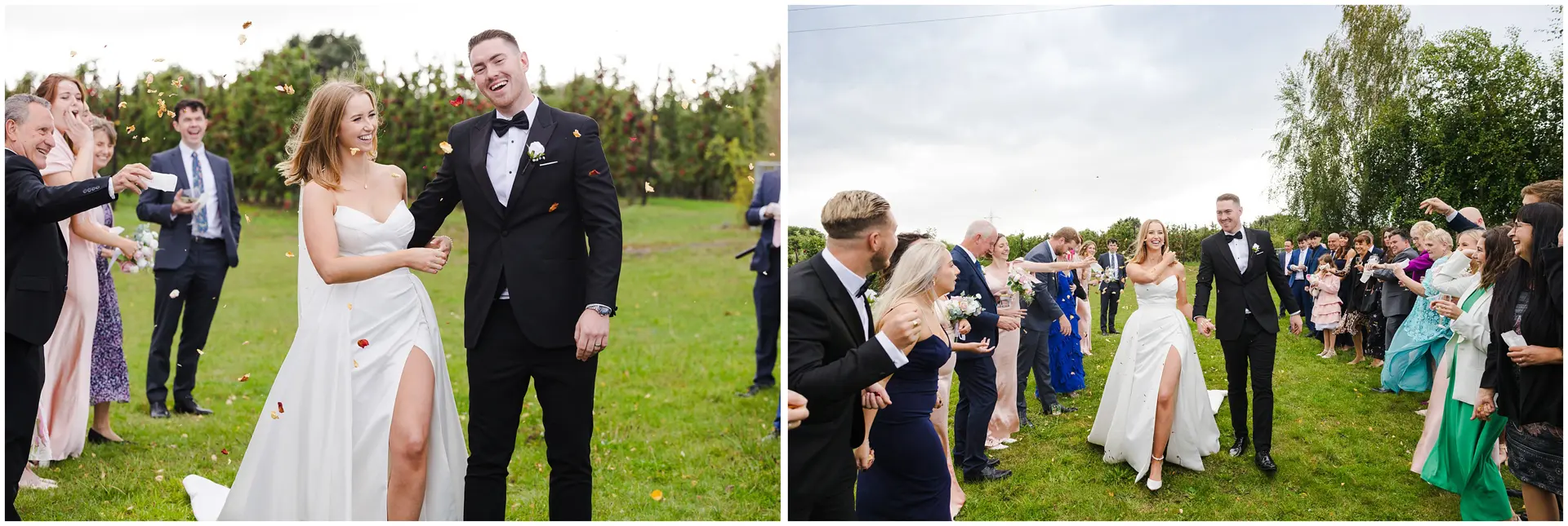 confetti at a wedding