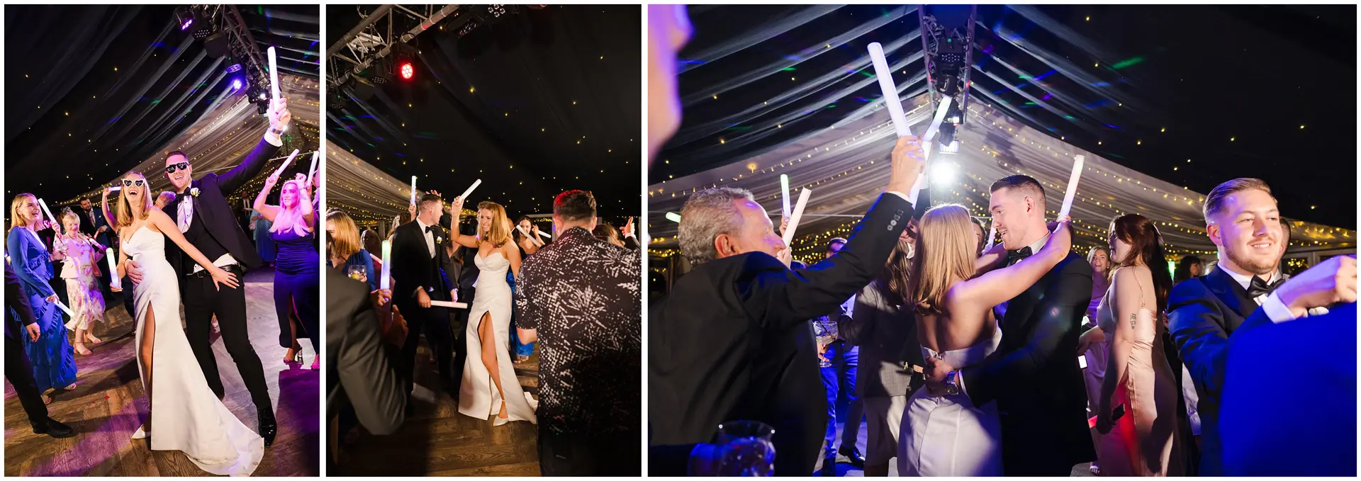 a group of people dancing at a wedding