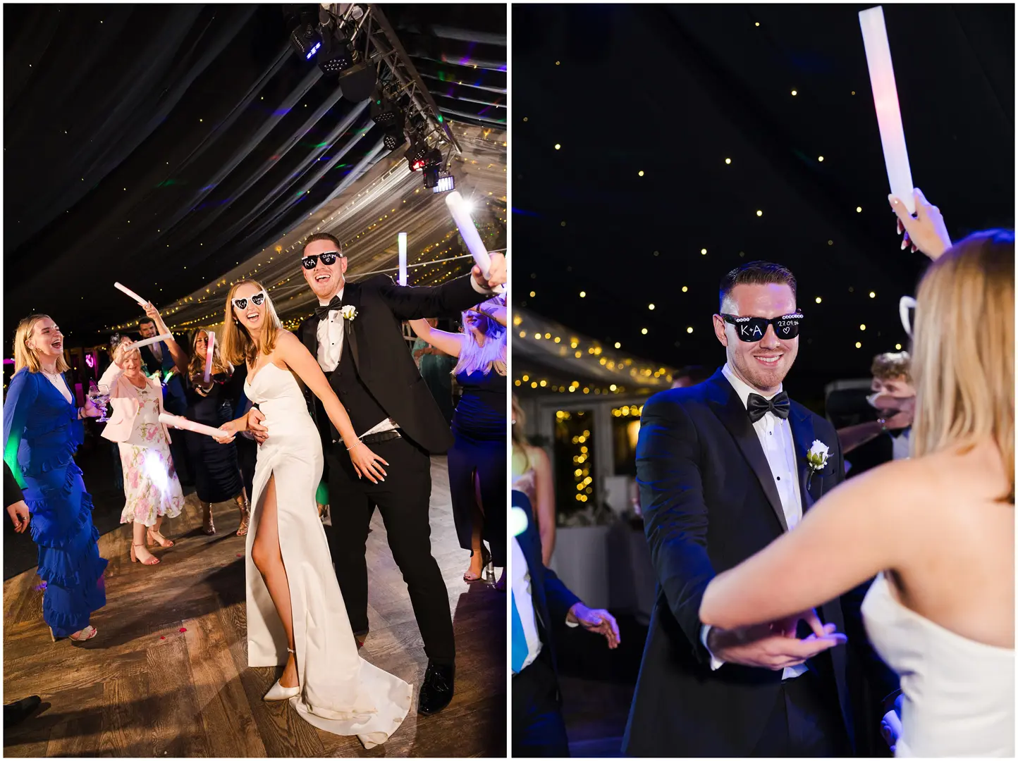 a group of people dancing at a wedding