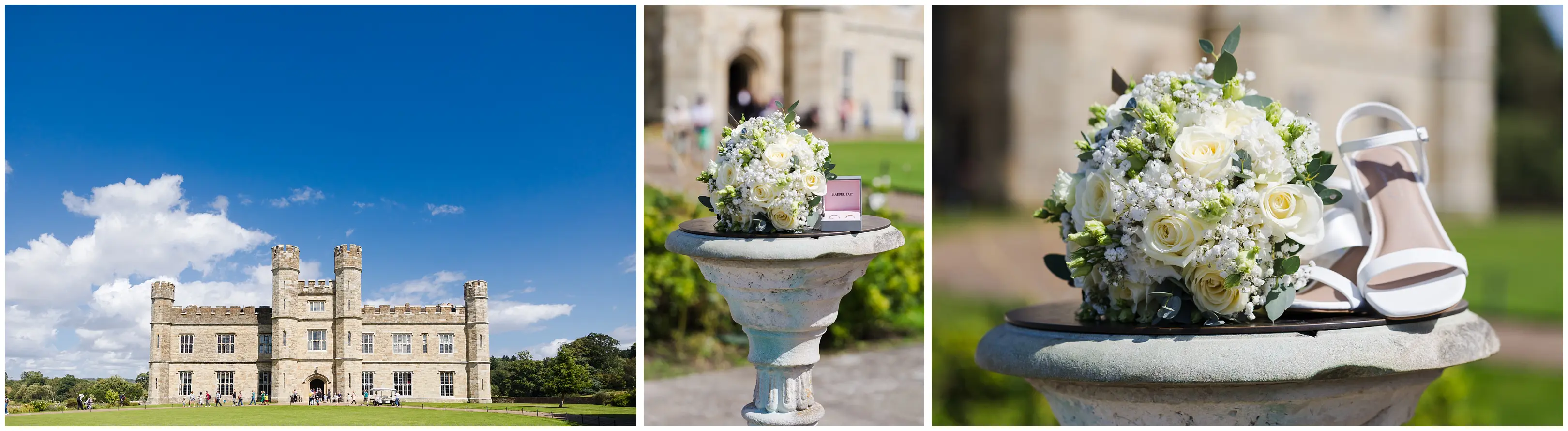 castle wedding bouquets leeds castle, louisa dettmer photography