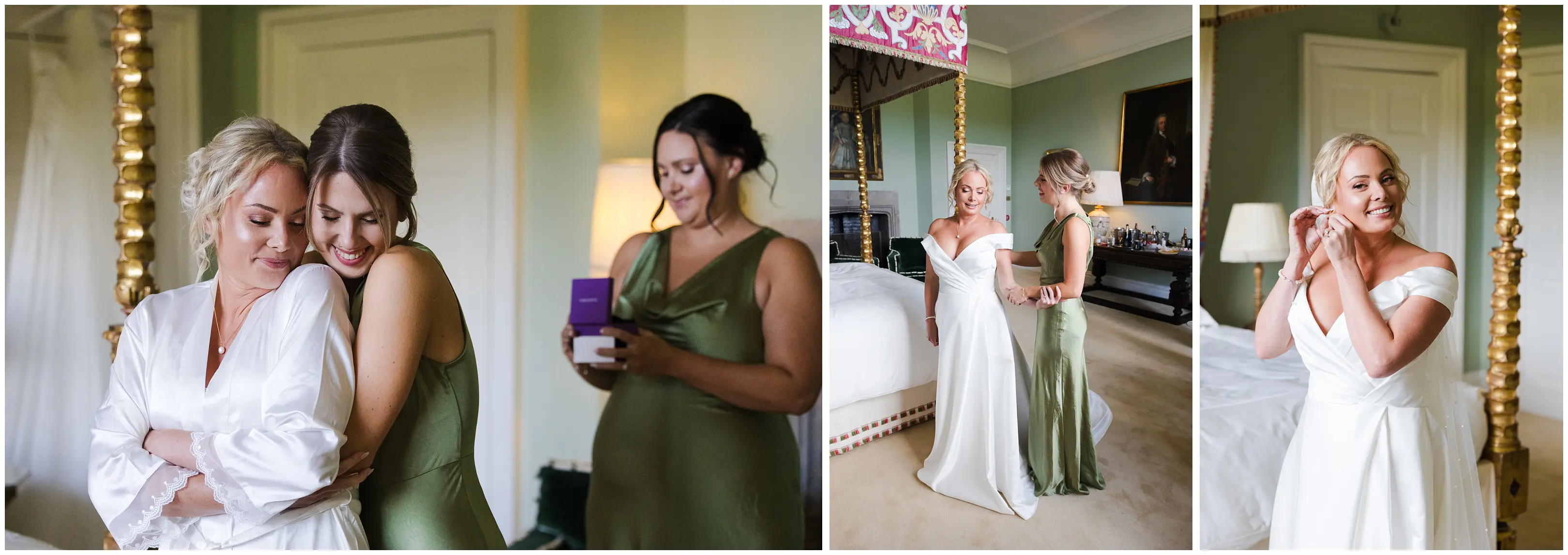 bridal party getting ready leeds castle, louisa dettmer photography