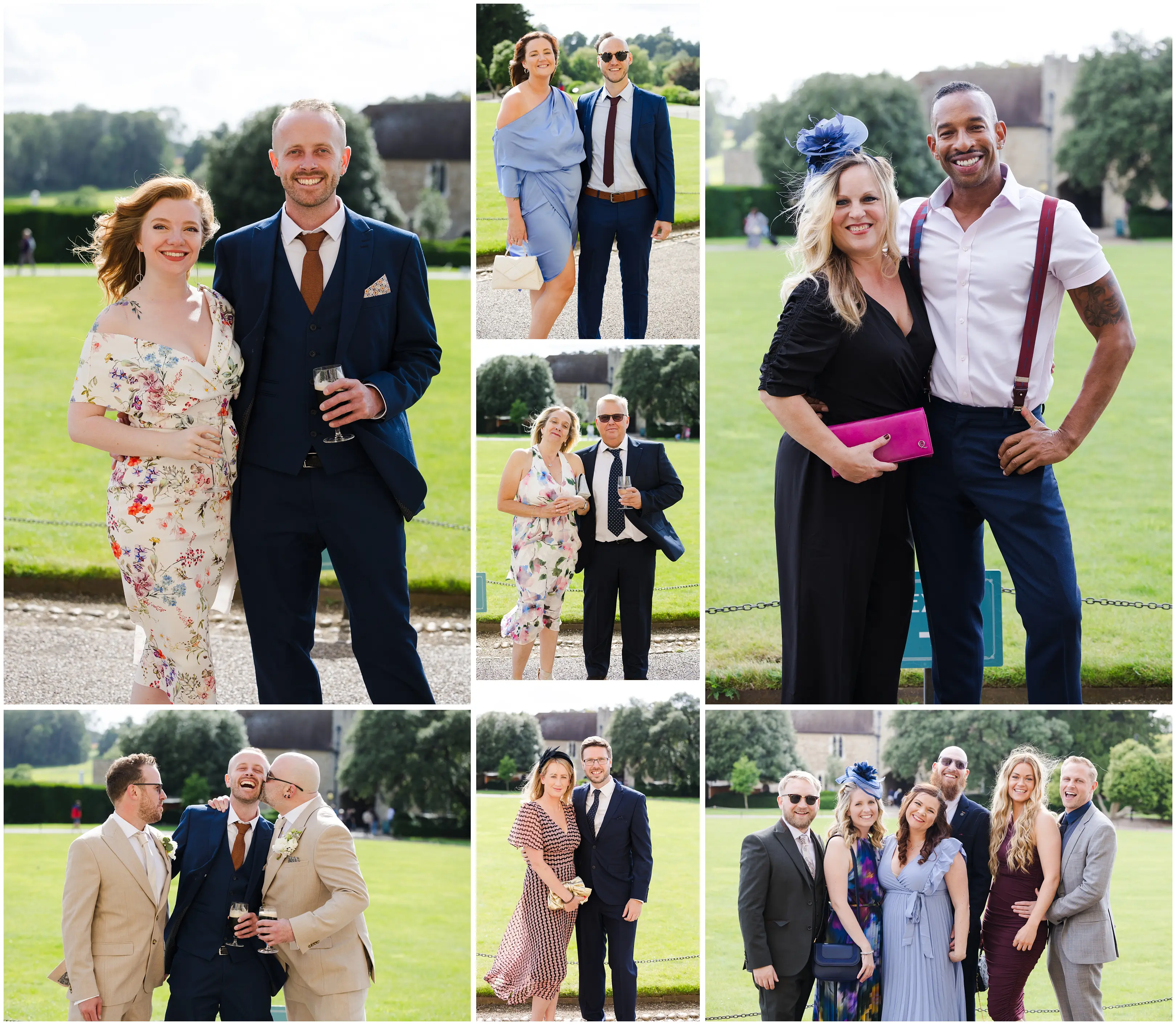 elegant garden wedding guests leeds castle, louisa dettmer photography