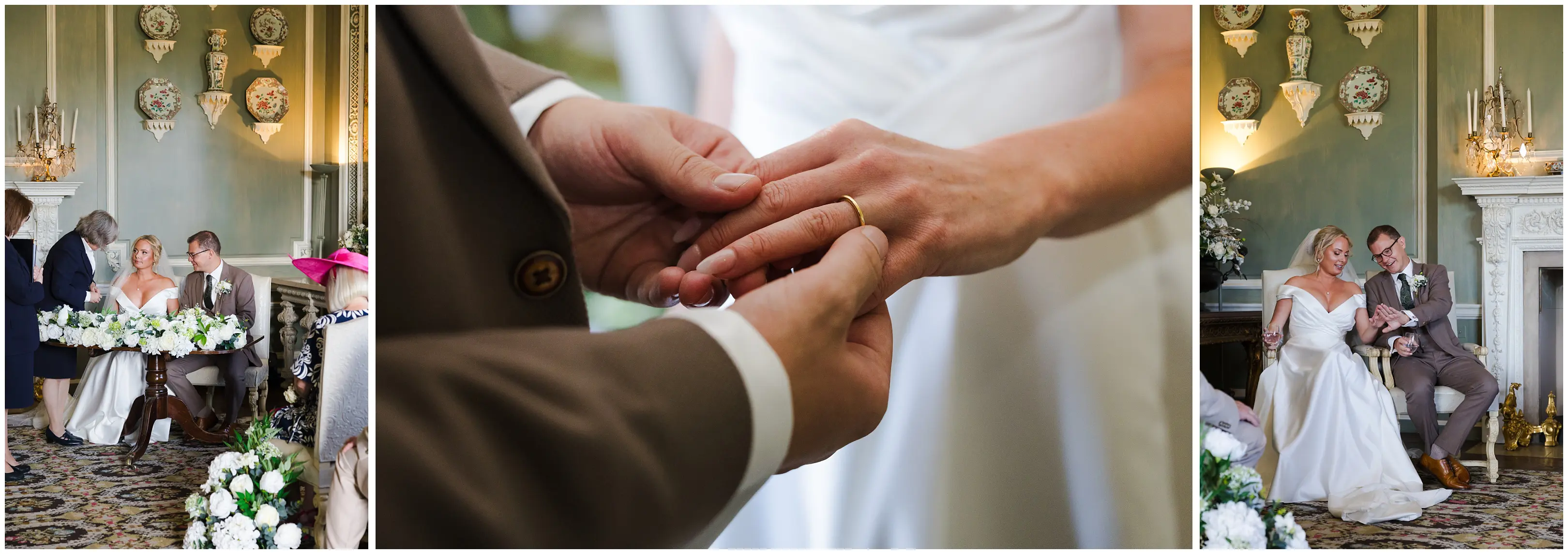 wedding ring exchange leeds castle, louisa dettmer photography