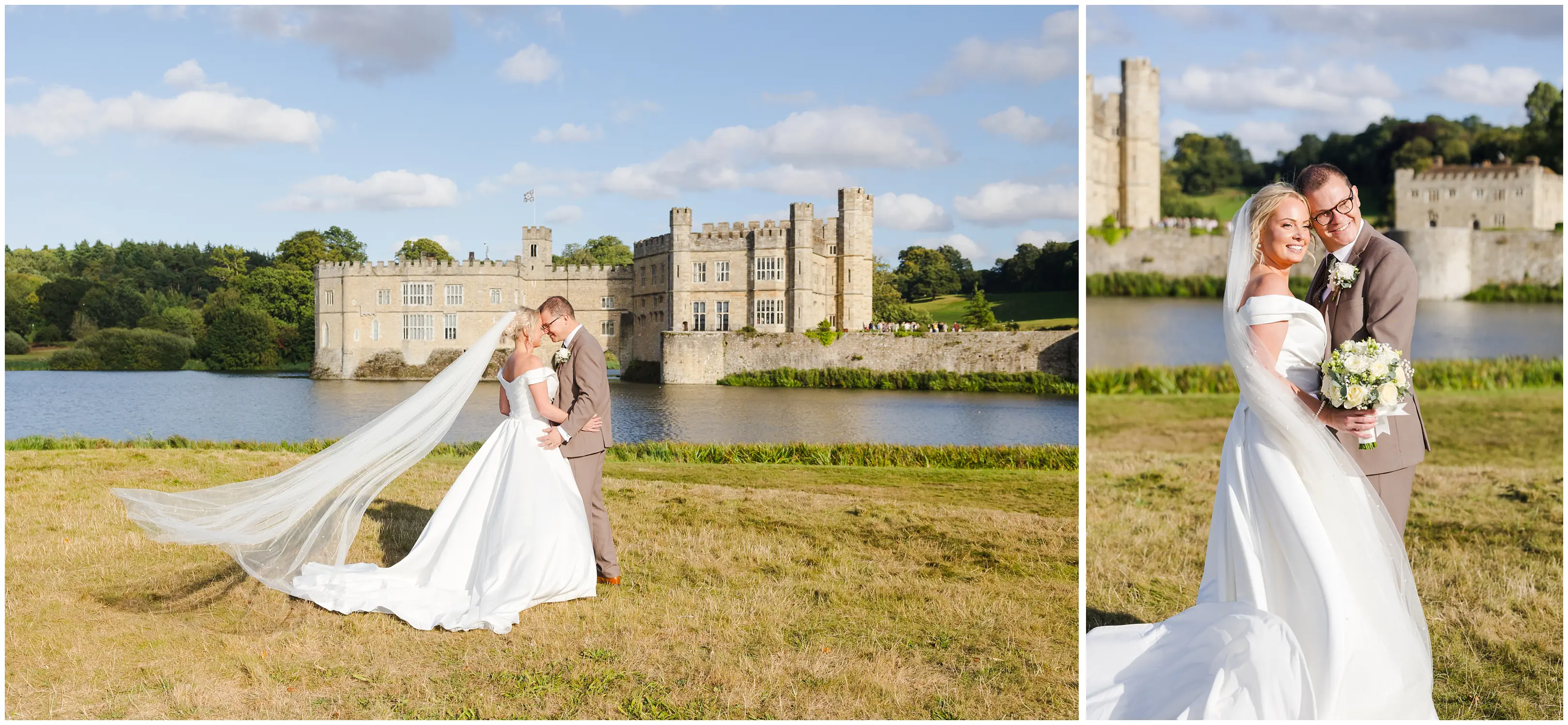 castle wedding by the lake leeds castle, louisa dettmer photography
