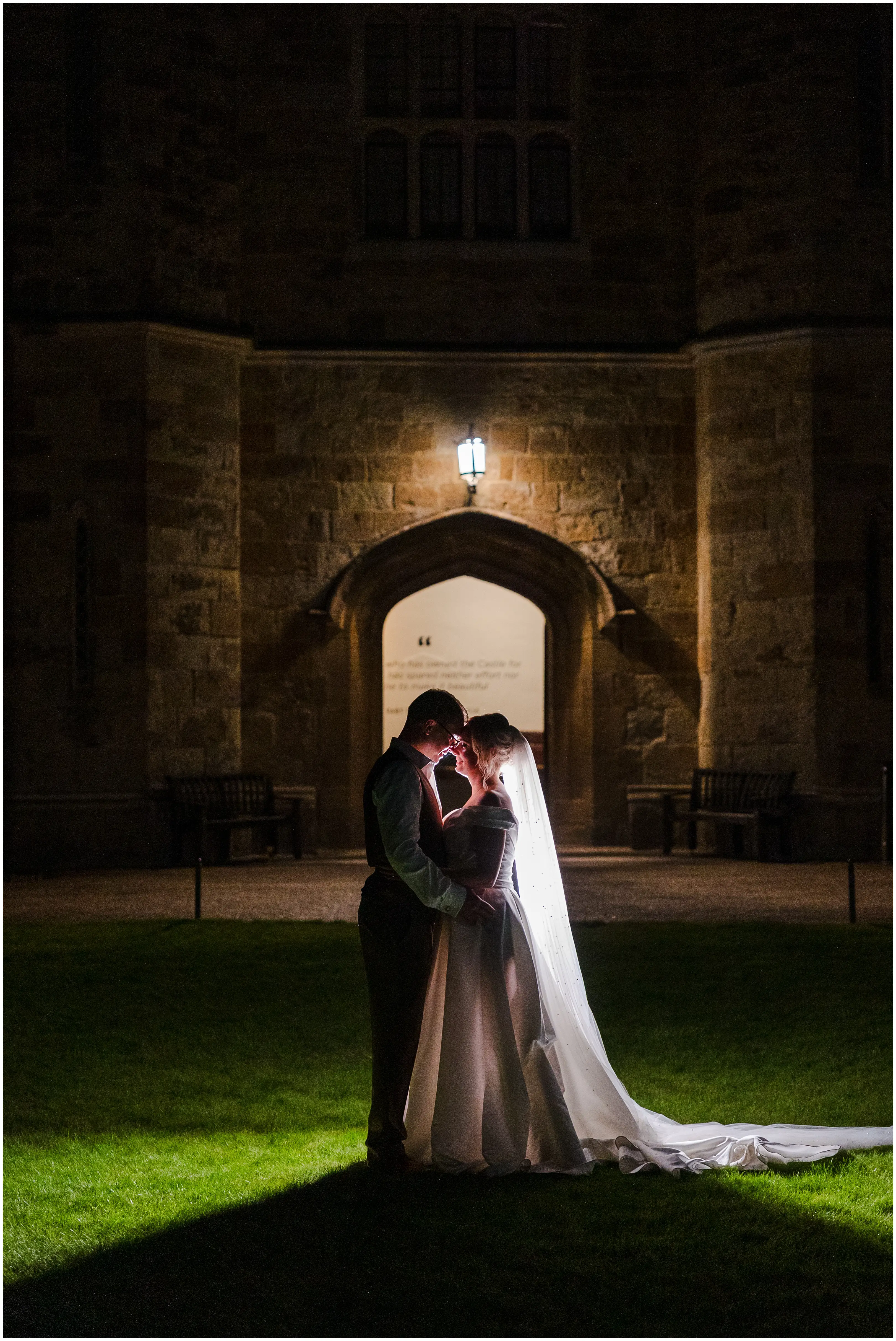 romantic nighttime wedding portrait louisa dettmer photography