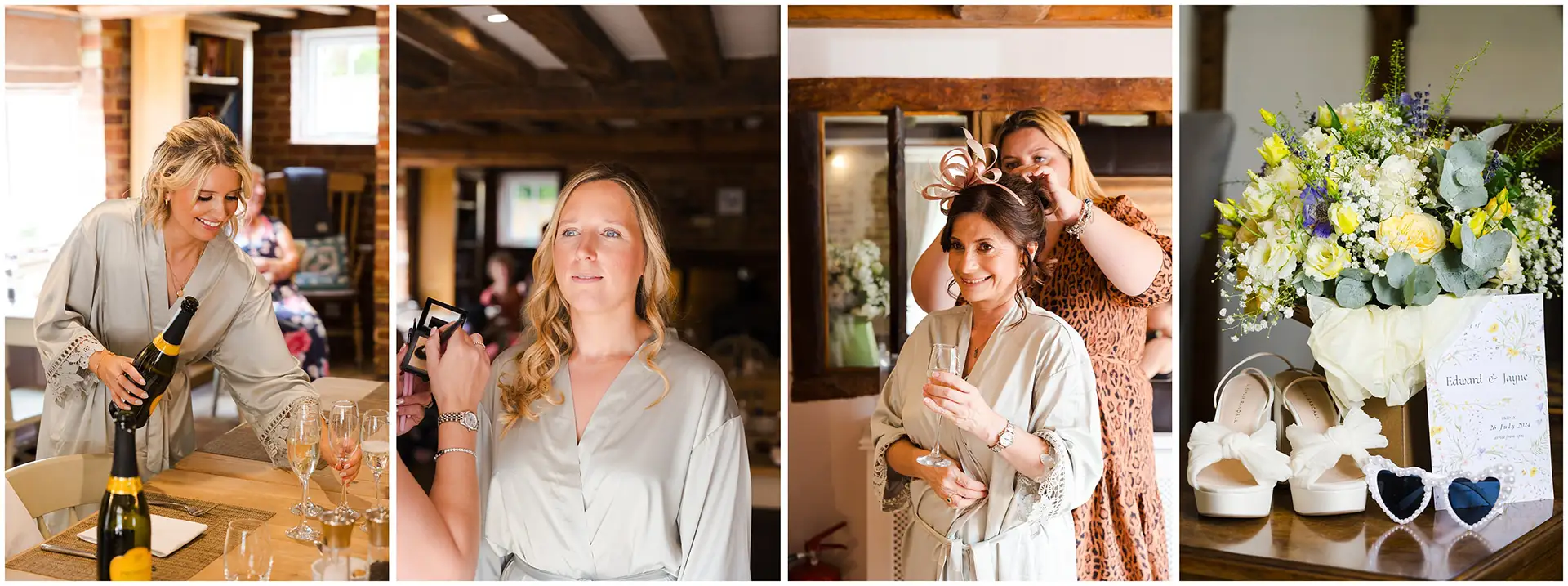 bridal prep at the Green Farm House