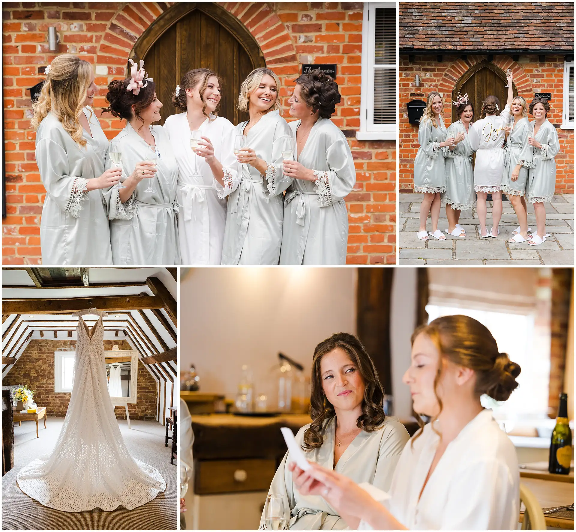 bridal prep at the Green Farm House