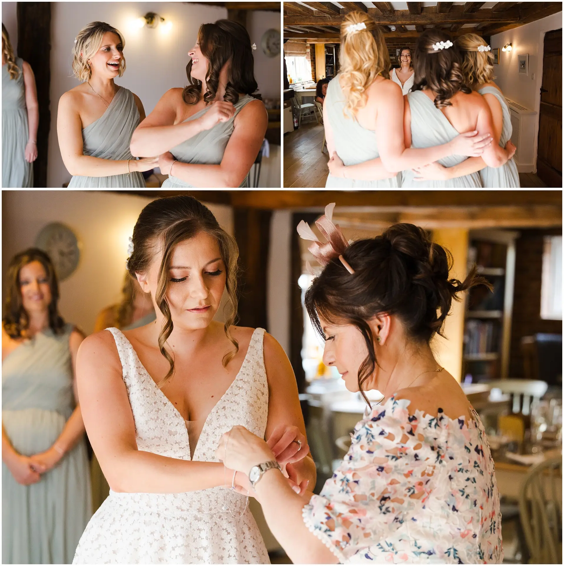 bridal prep at the Green Farm House