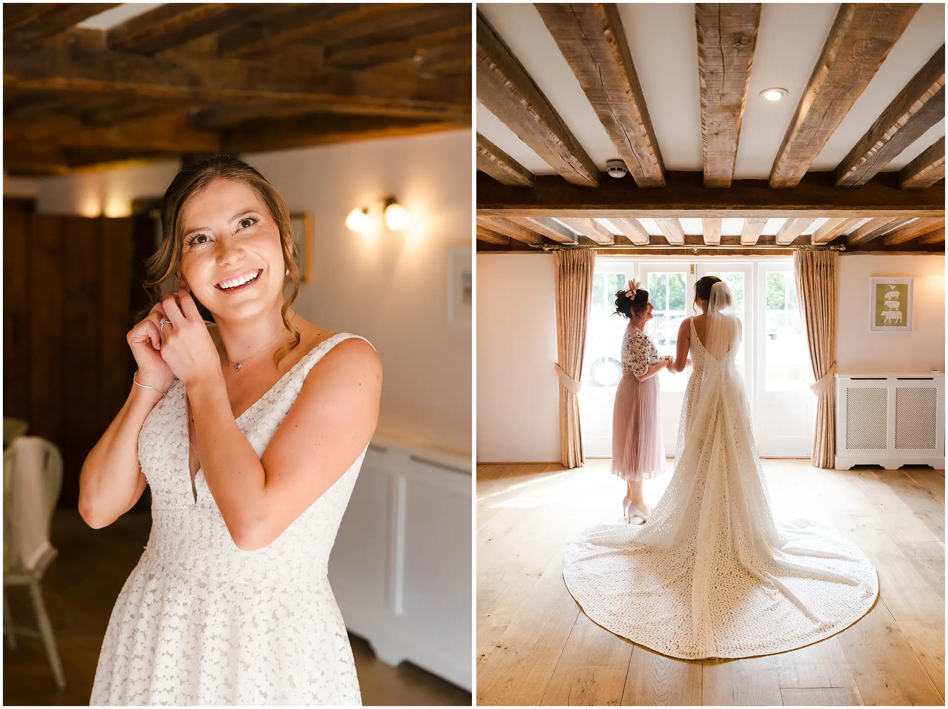 bridal prep at the Green Farm House