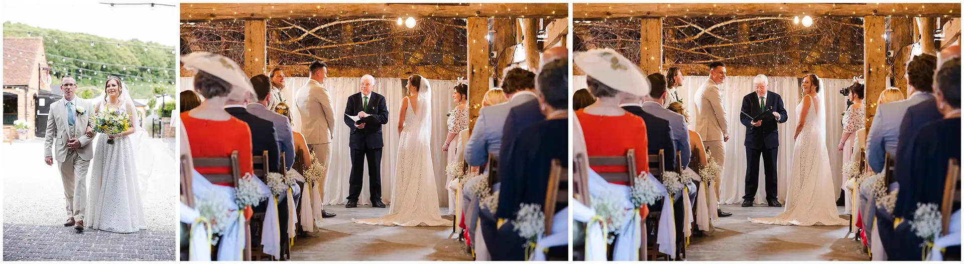 wedding ceremony at The Apple Barn at The Barnyard
