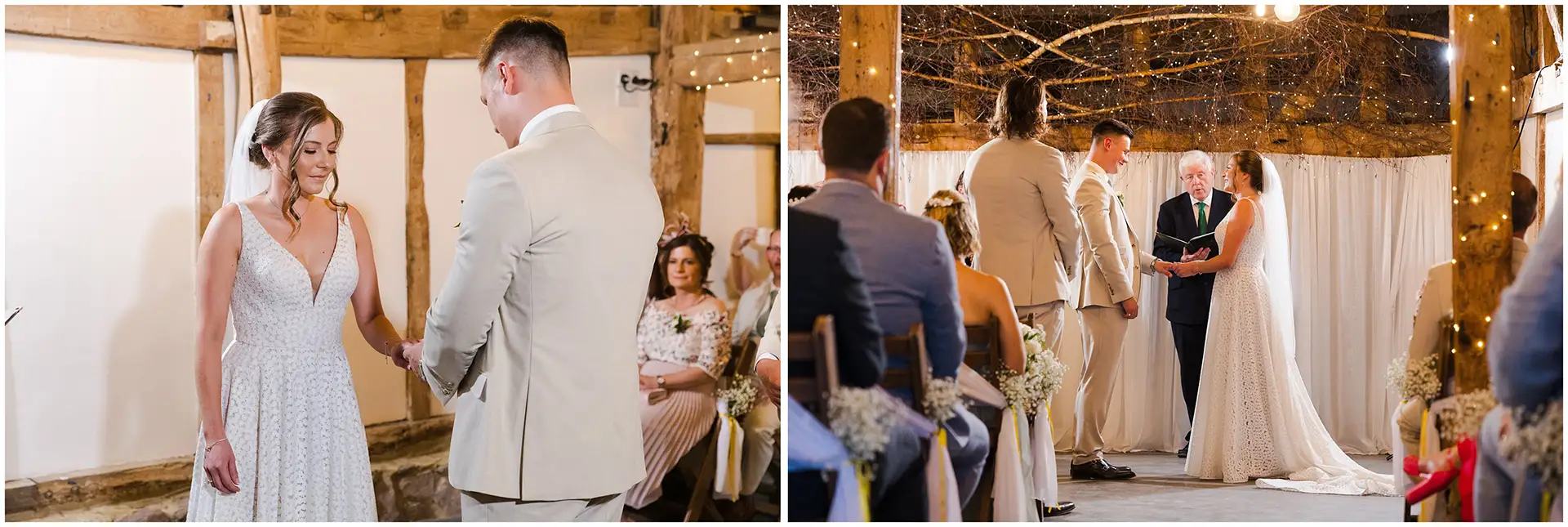 wedding ceremony at The Apple Barn at The Barnyard