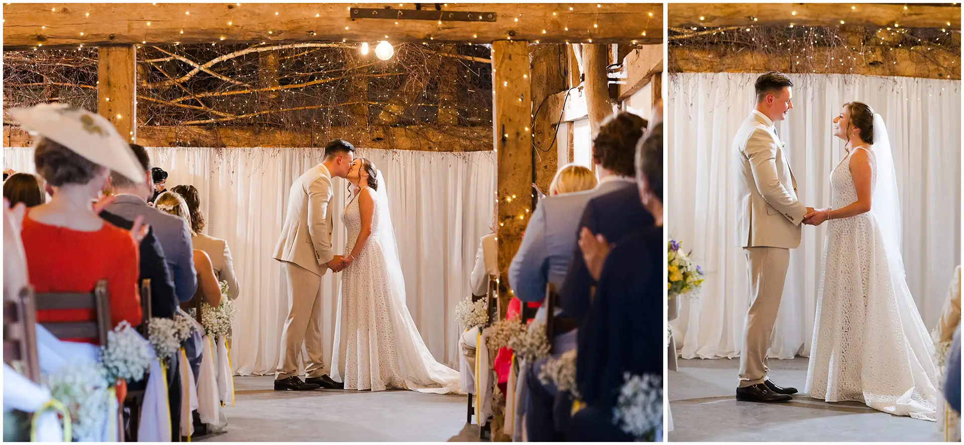 wedding ceremony at The Apple Barn at The Barnyard