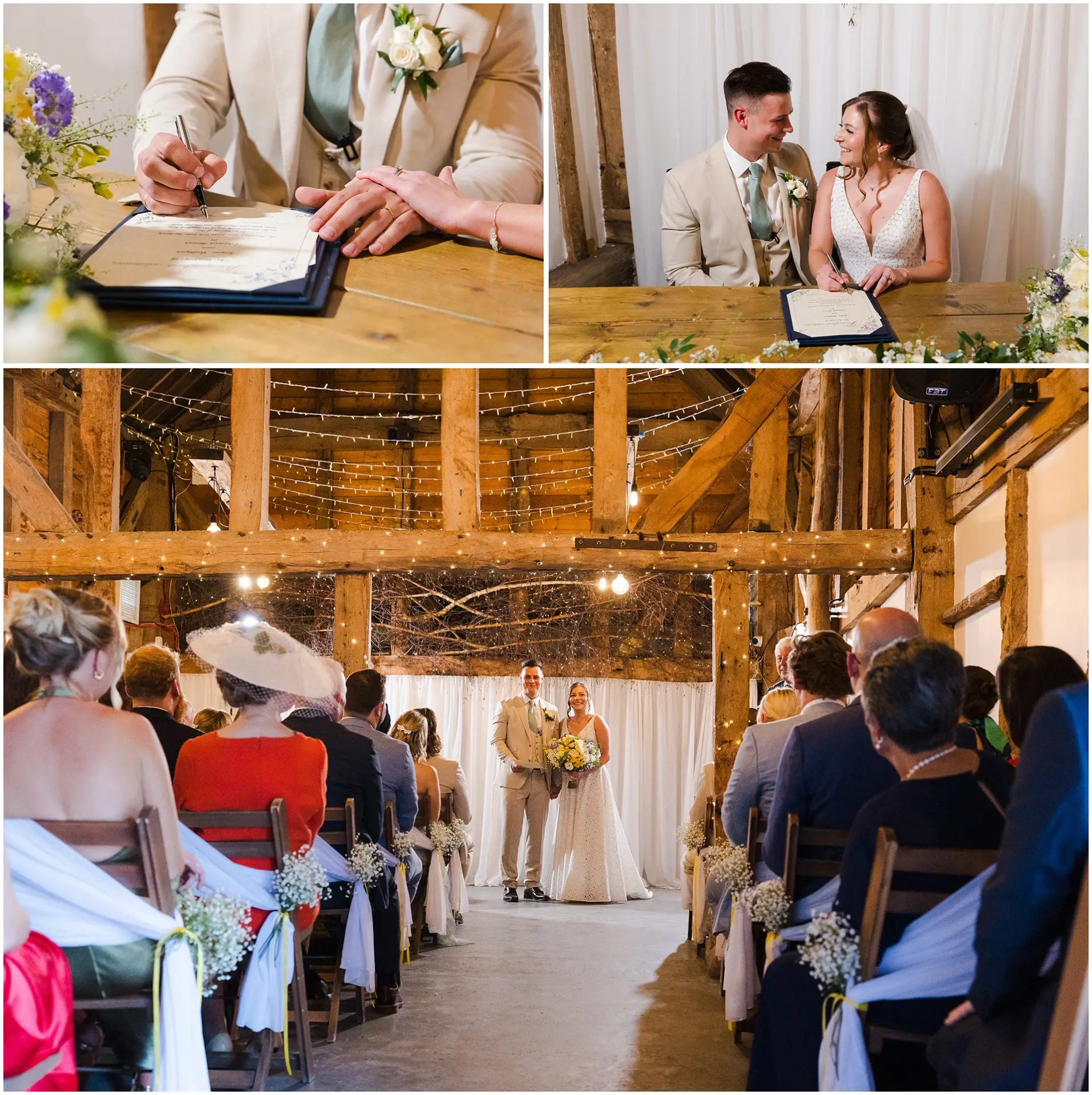 wedding ceremony at The Apple Barn at The Barnyard