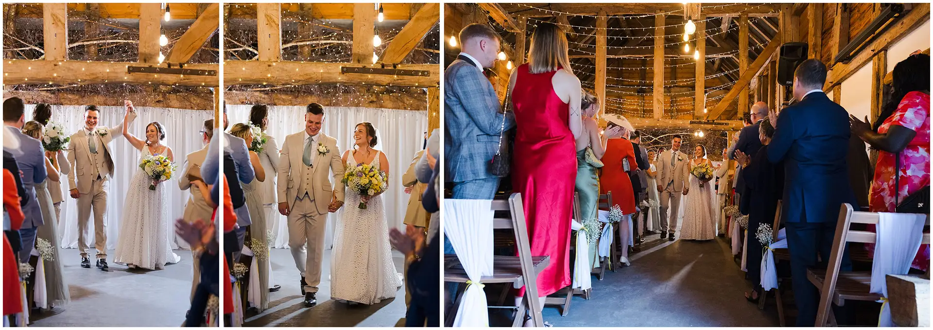 wedding ceremony at The Apple Barn at The Barnyard