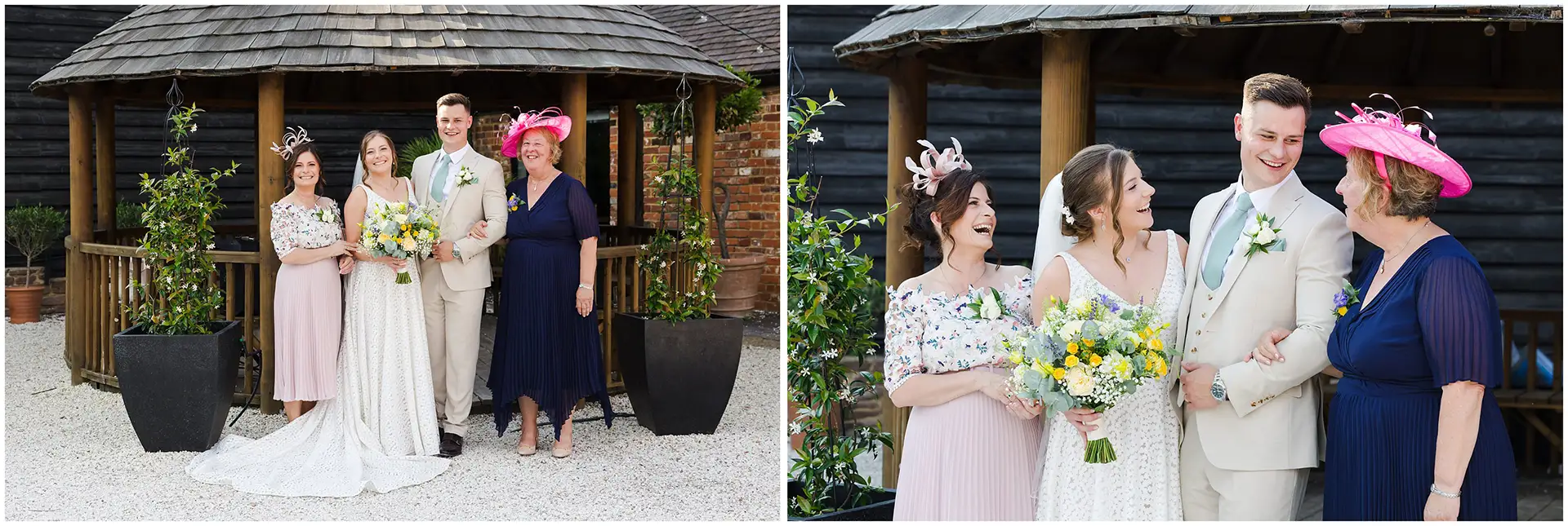 wedding group photos at The Apple Barn at The Barnyard