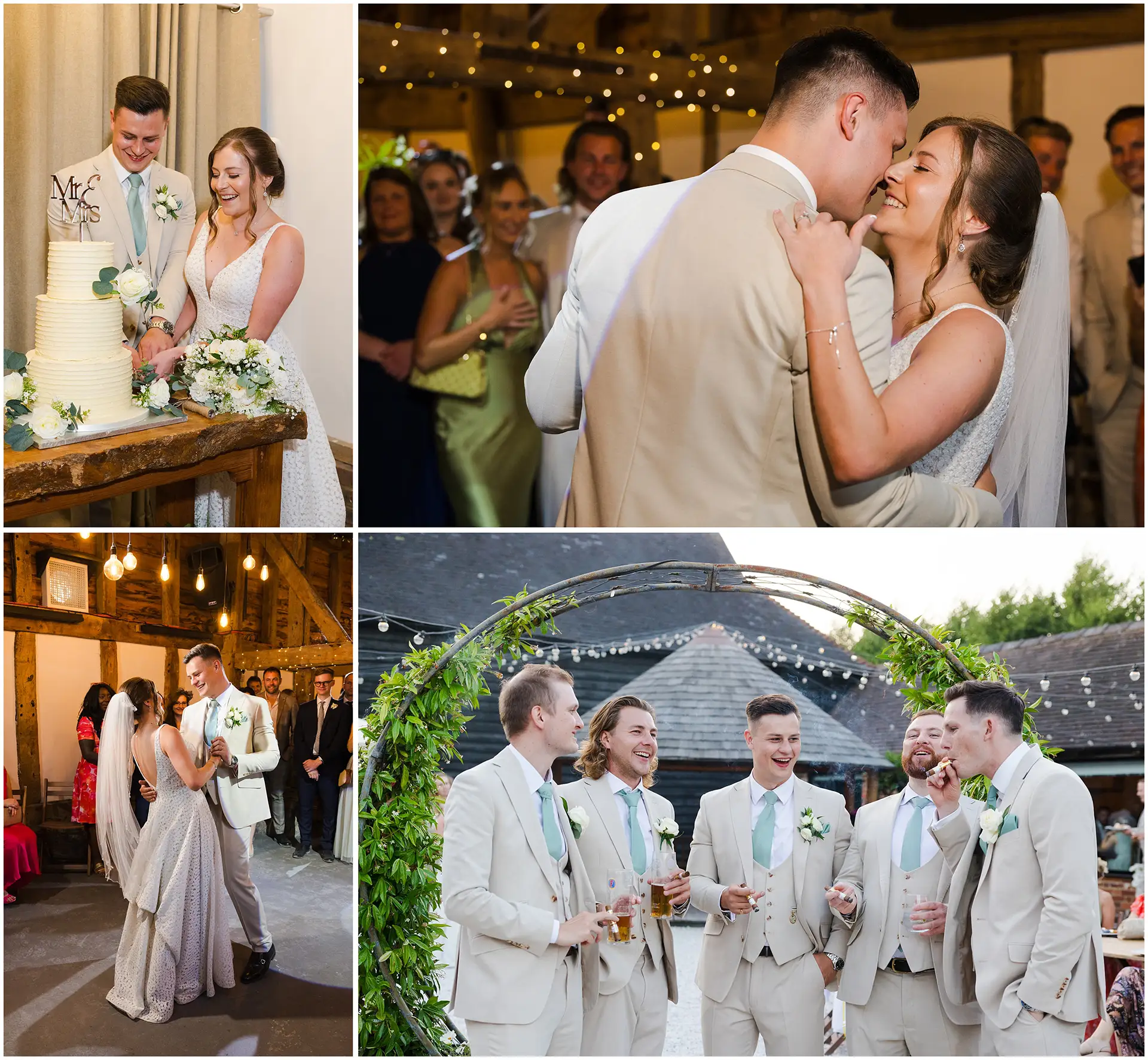 twilight wedding at The Barnyard