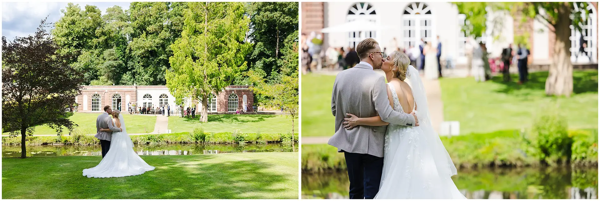 bride and groom at The Orangery Maidstone