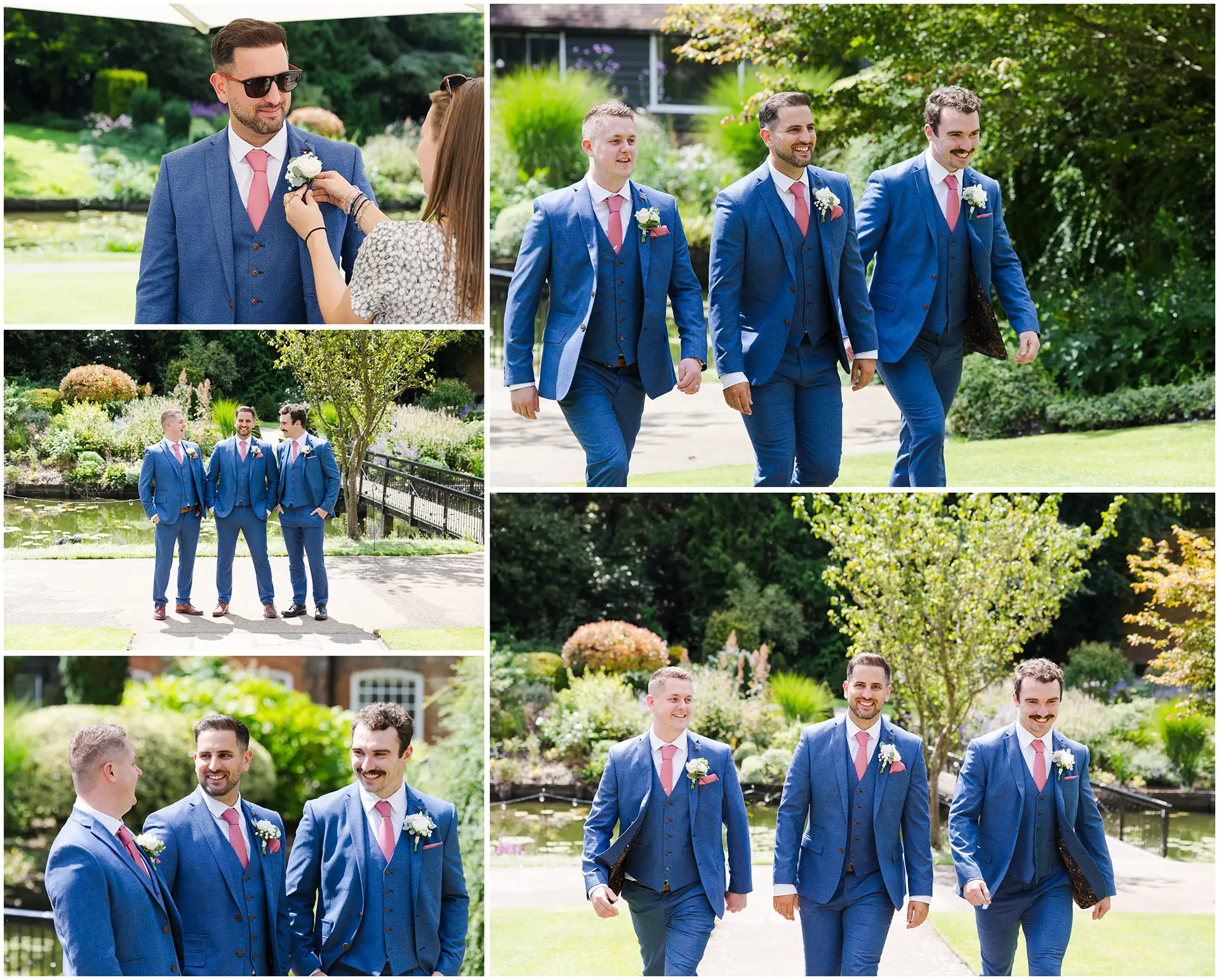 groomsmen at The Orangery Maidstone