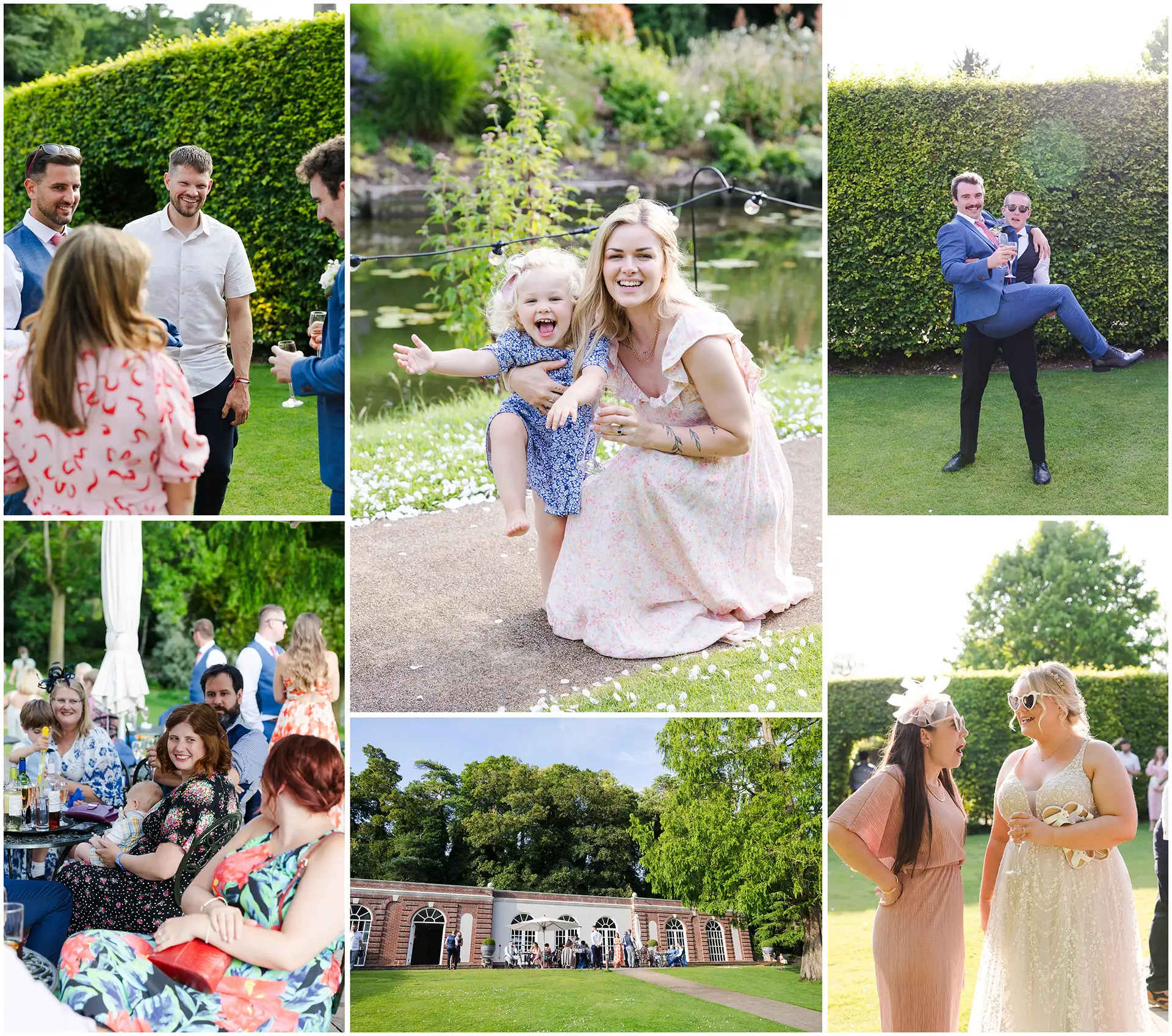 wedding guests at The Orangery Maidstone