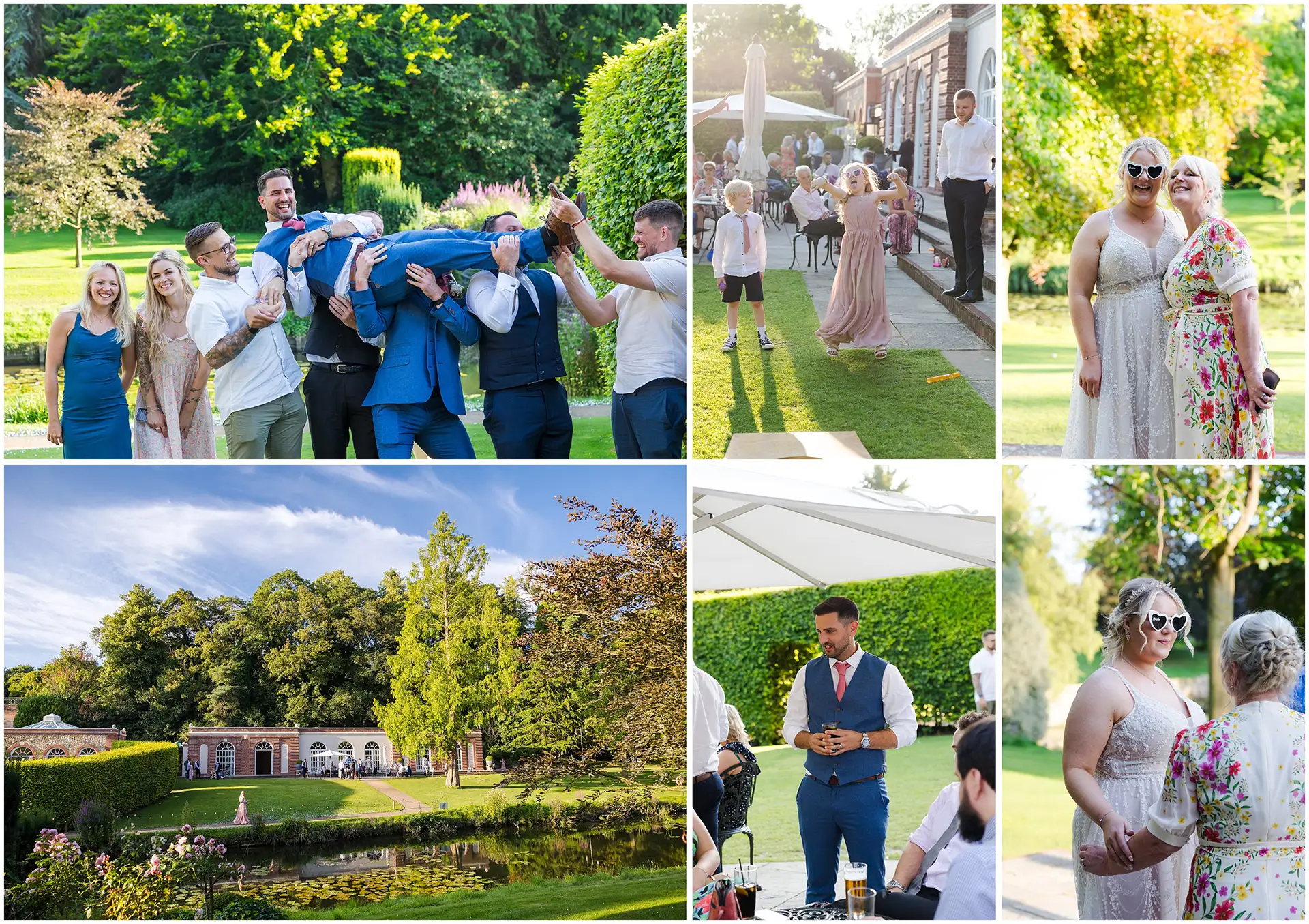 wedding guests at The Orangery Maidstone