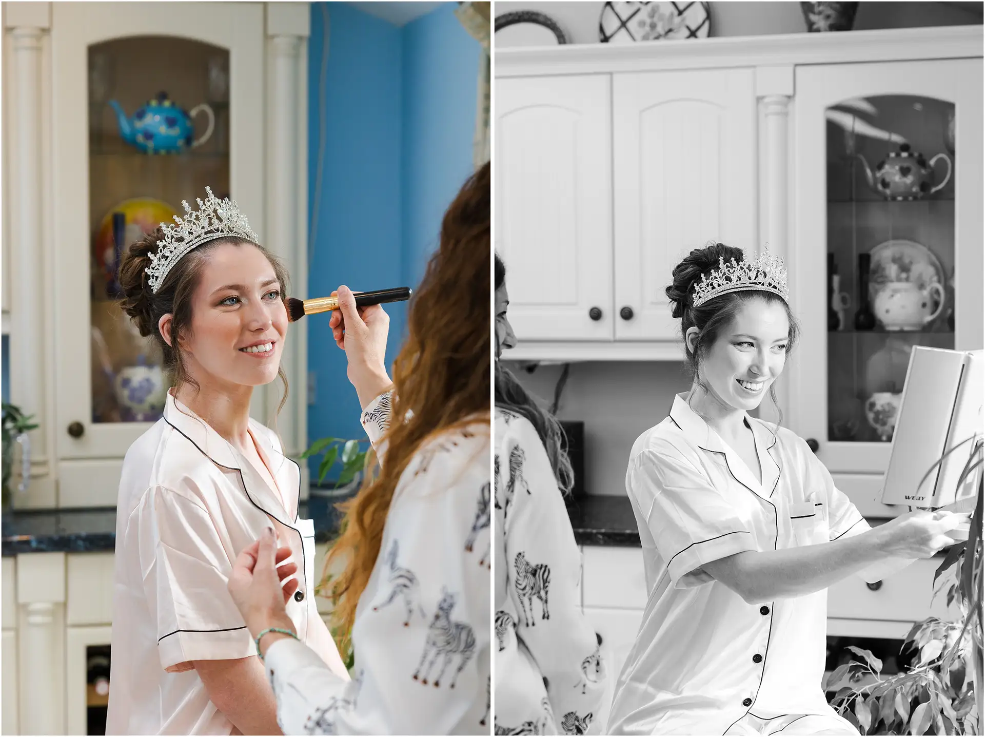 princess getting her makeup done bridal make up