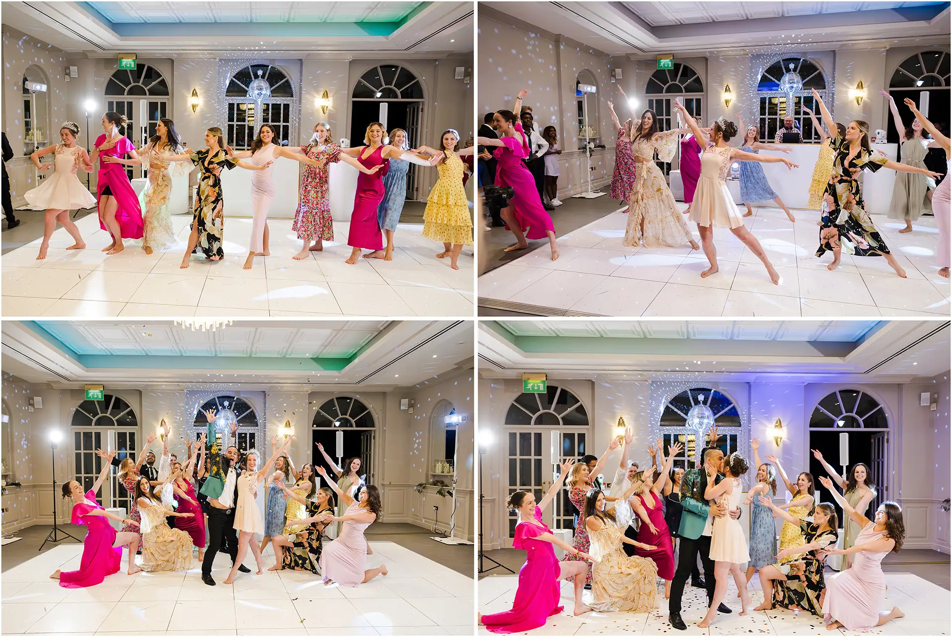 group dance at wedding reception wedding dance-off at the orangery maidstone