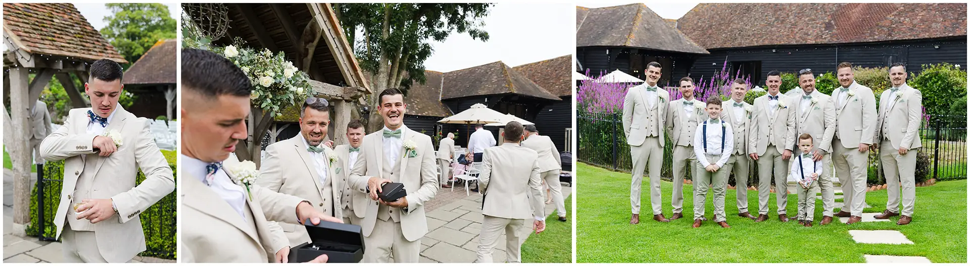 groomsmen at Winters Barns