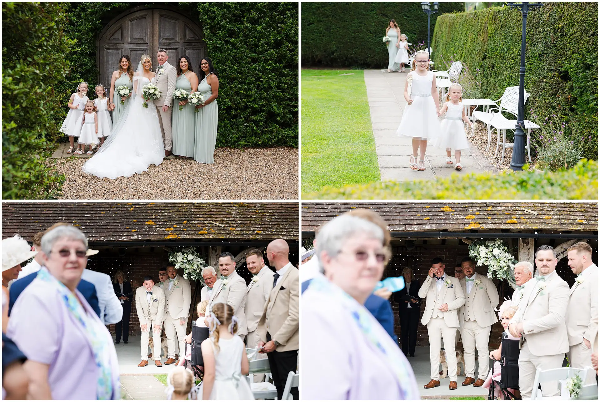 wedding ceremony at Winters Barns