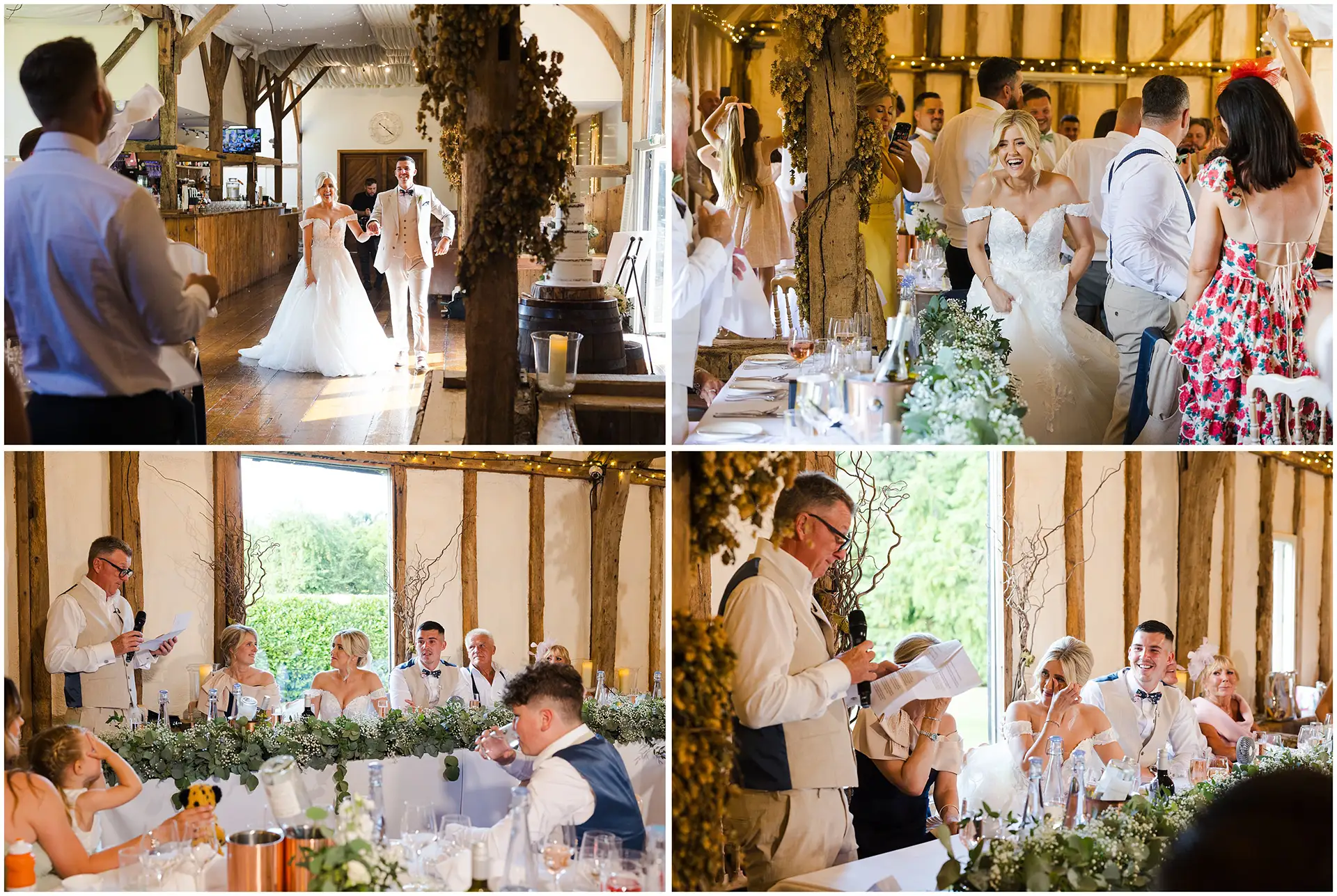 wedding speeches at Winters Barns